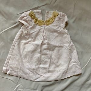 Janie & Jack Cream Gold Holiday Christmas Dress